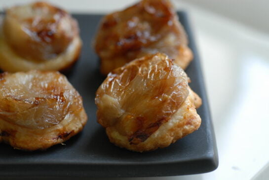 mini tatins d'échalottes
