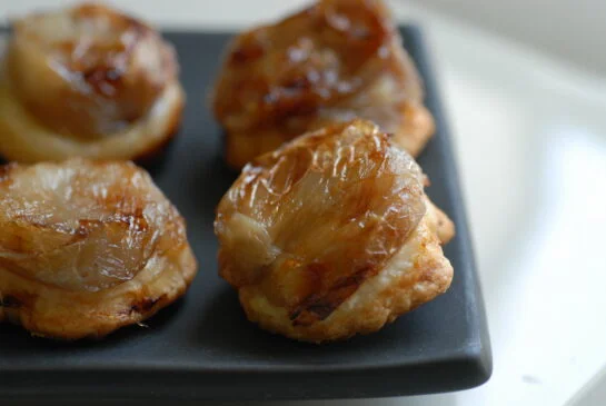 mini tatins d'échalottes
