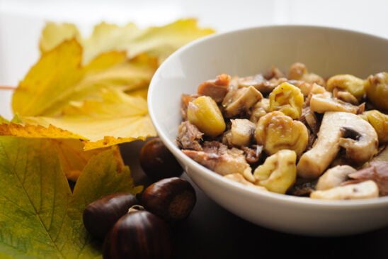 poêlée marrons champignons