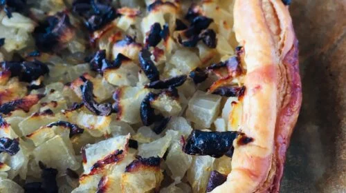 Tarte pissaladière sans lait sans lactose