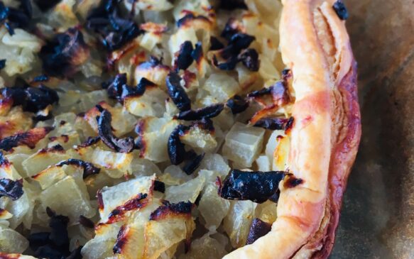 Tarte pissaladière sans lait sans lactose